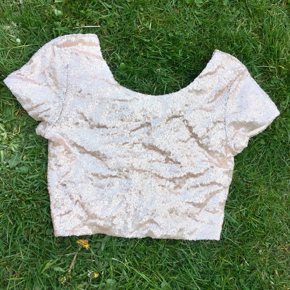 Sequin Crop Top